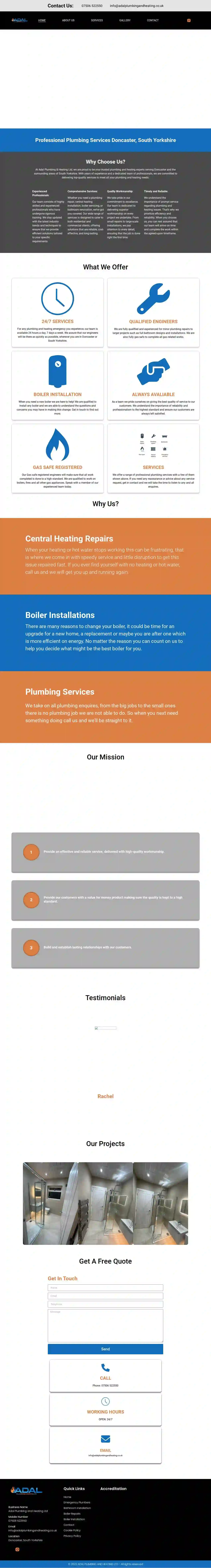 Adal Plumbing & Heating Ltd - Plumbers Doncaster