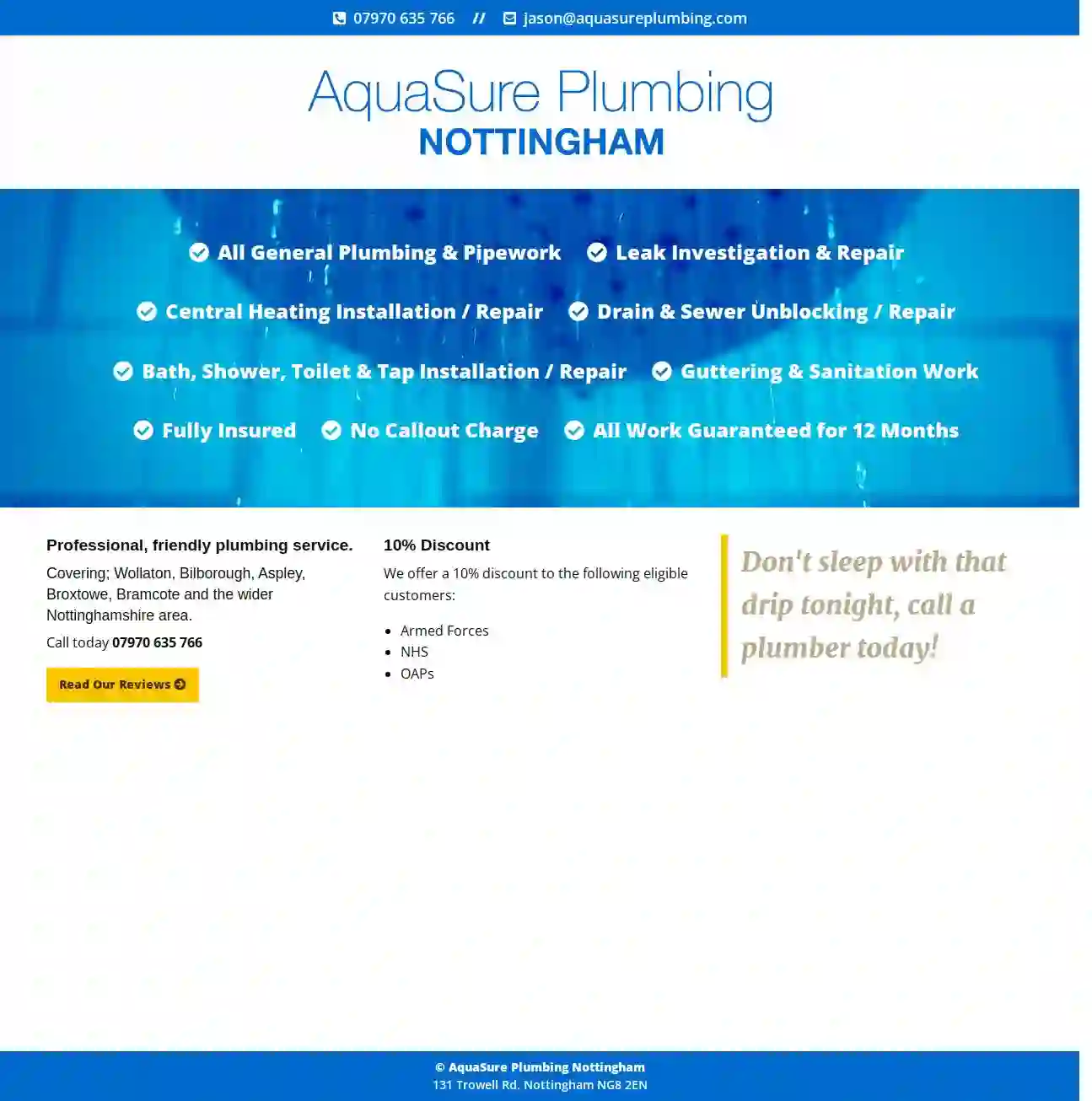 Aquasure Plumbing Nottingham