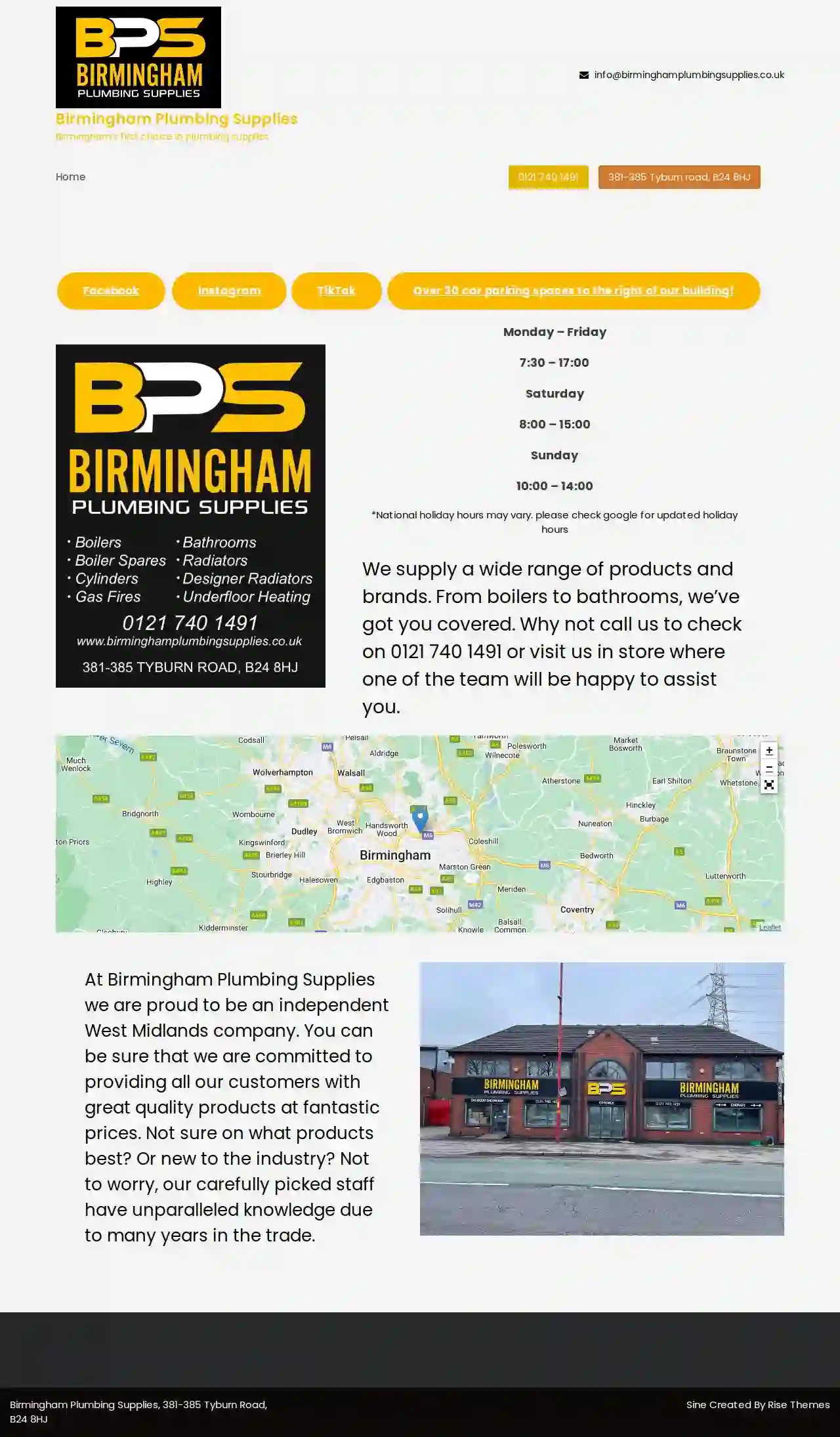 Birmingham Plumbing Supplies