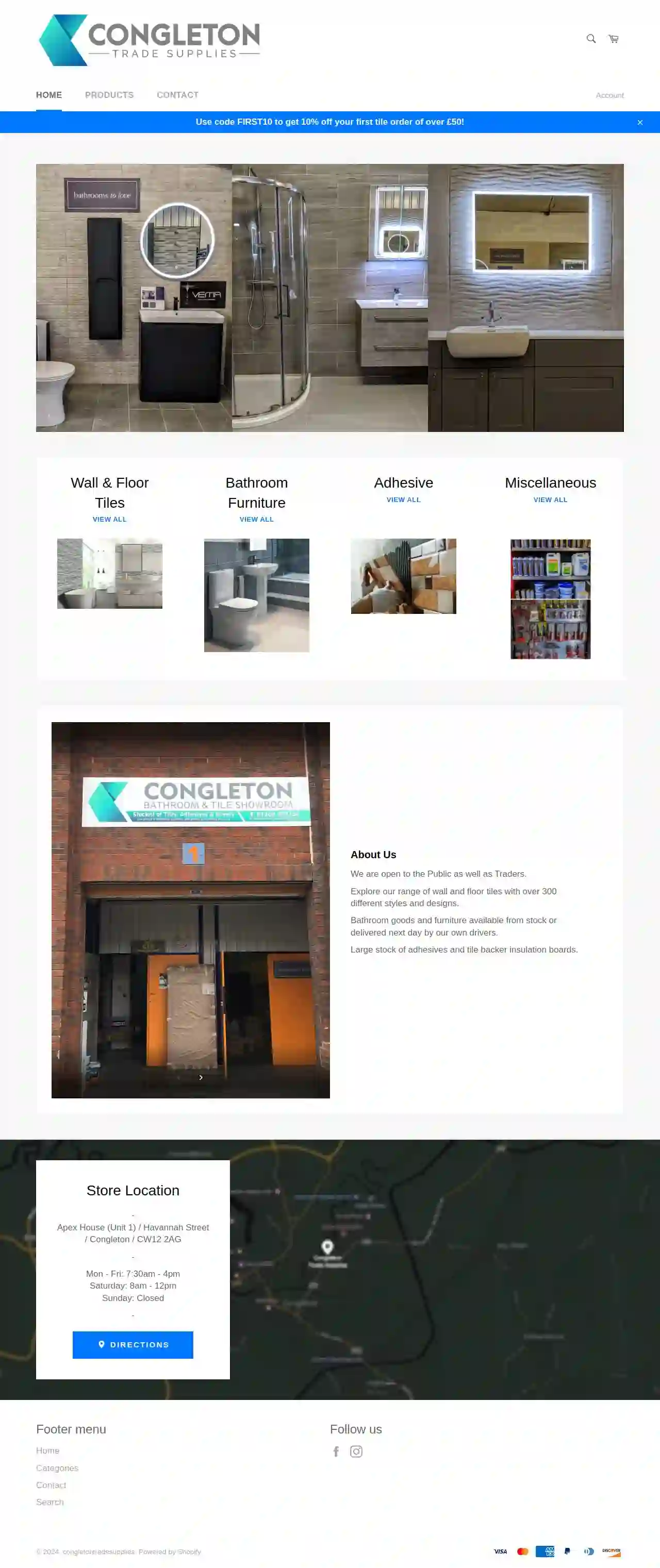 Congleton Trade Supplies Ltd - Open to trade and public.