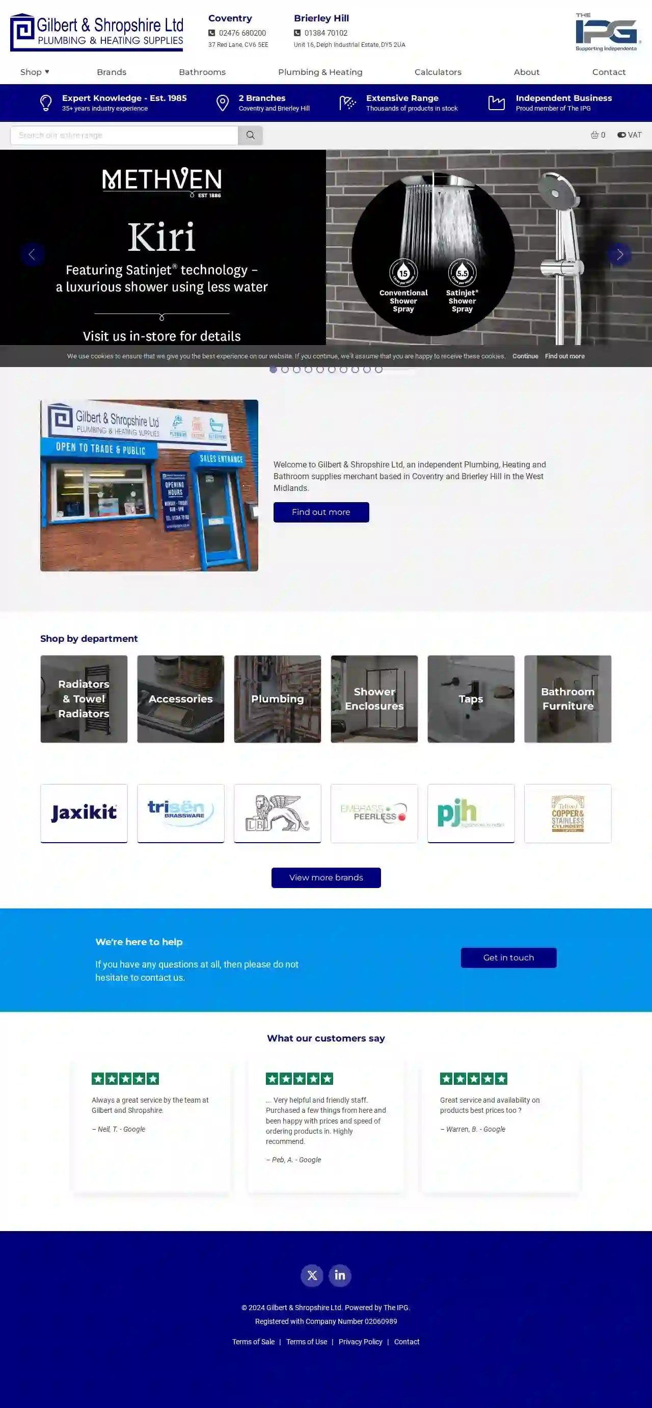 Gilbert & Shropshire Plumbing & Heating Supplies Ltd