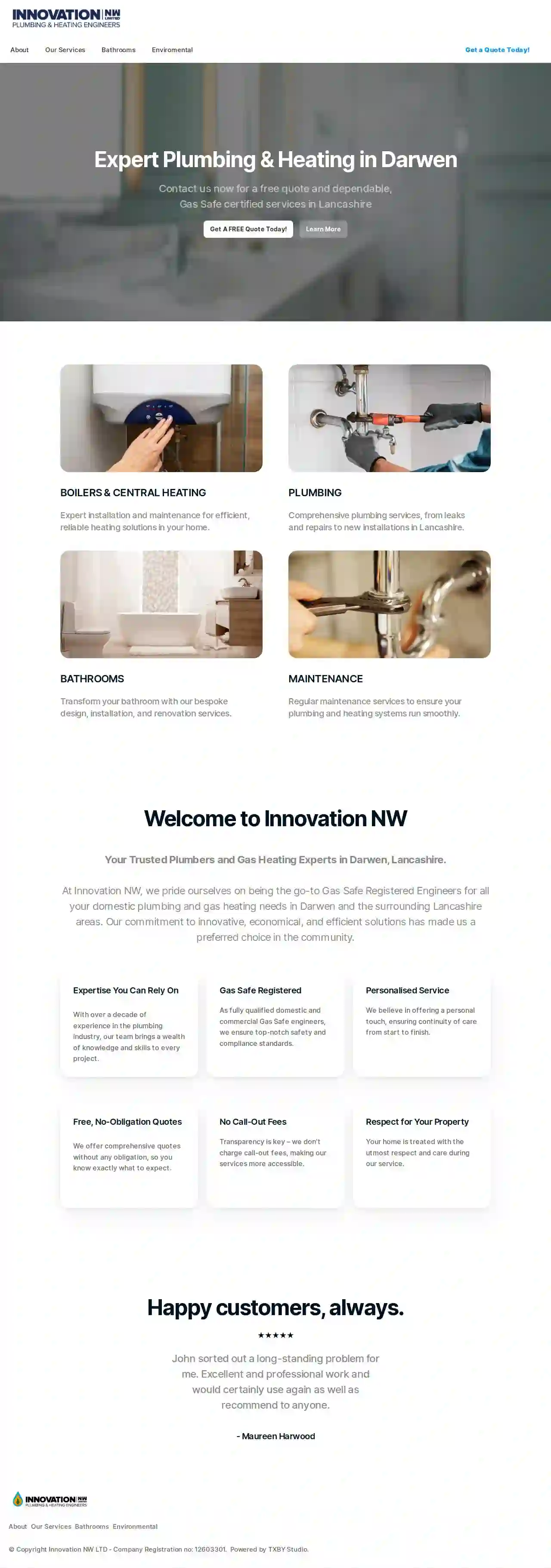 Innovation NW - Plumbing and Gas Safe Engineer