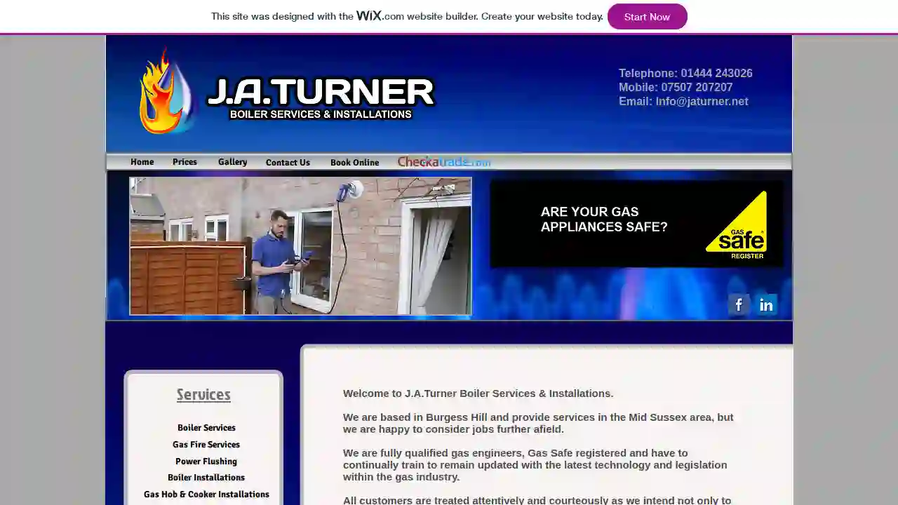 J A Turner boiler services & installations