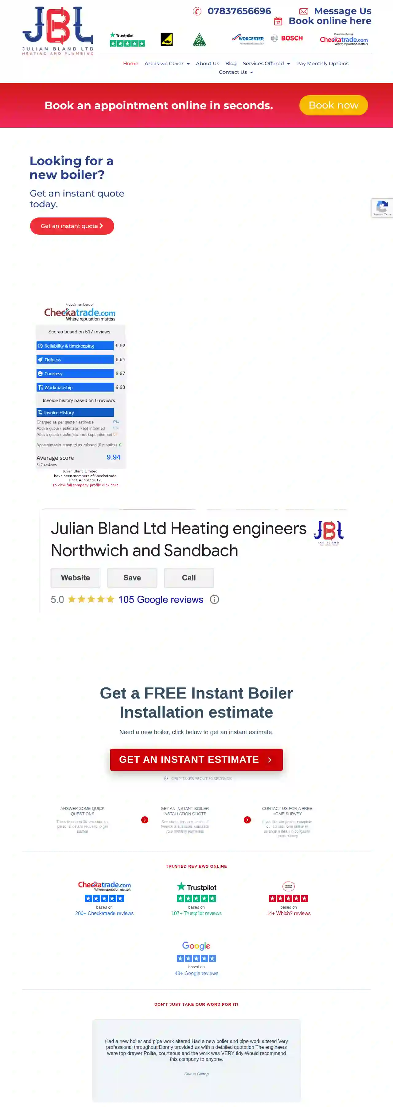 Julian Bland Ltd Heating engineers Northwich and Sandbach