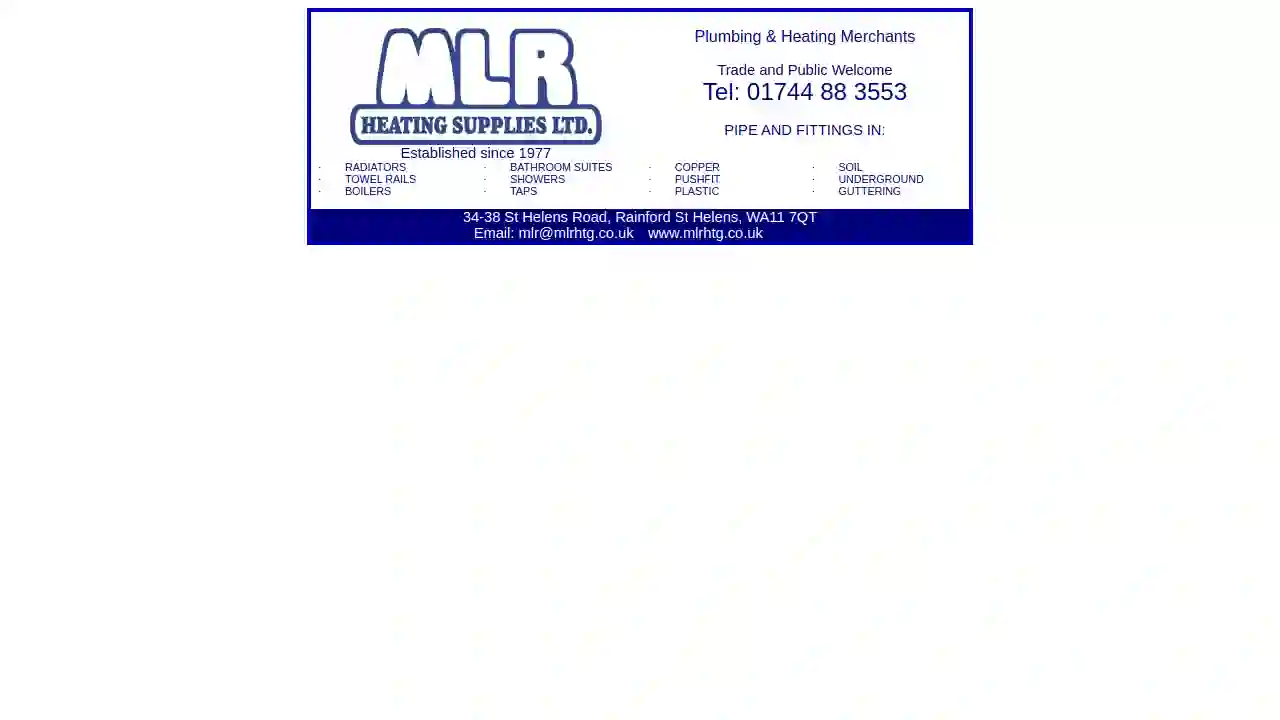 M L R Heating Supplies Ltd