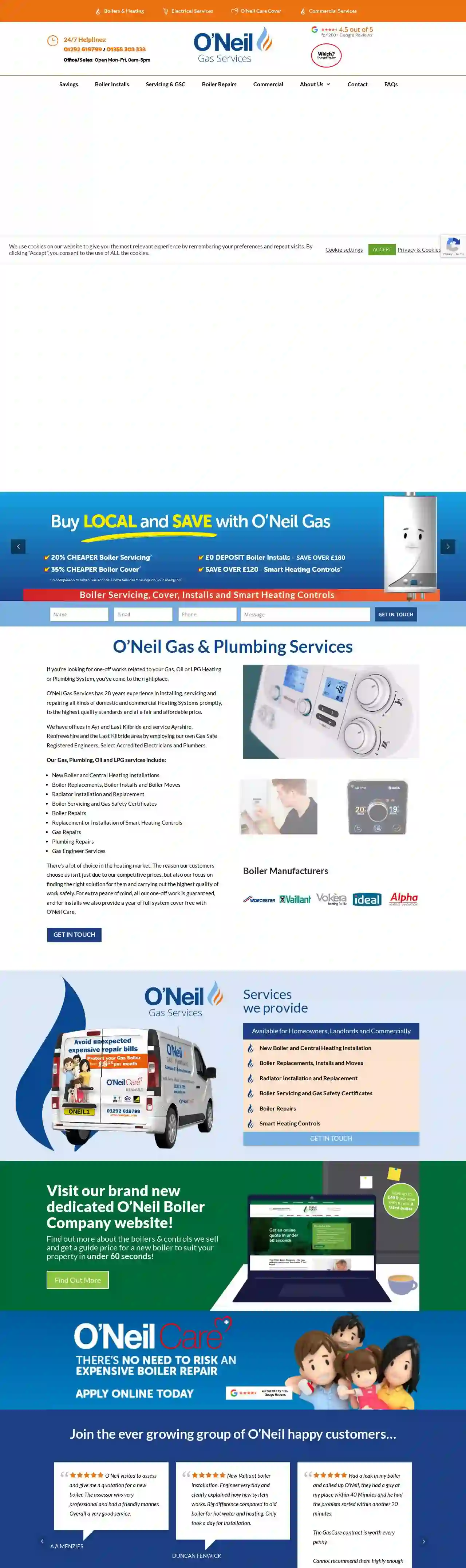 O'Neil Gas & Plumbing/Oil/Electrical Services