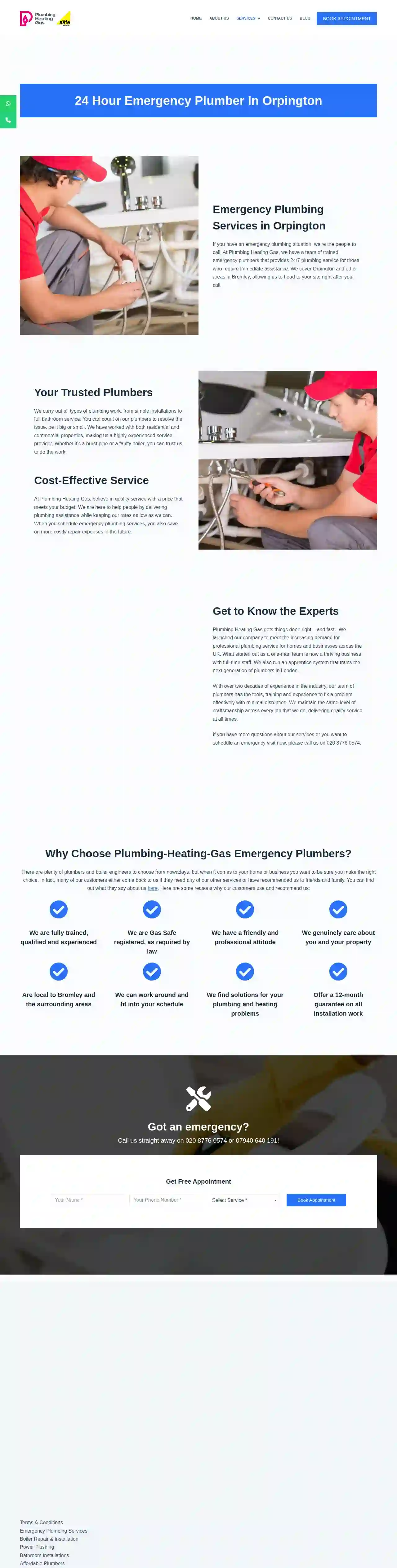 Plumbing Heating Gas Emergency Plumber Orpington