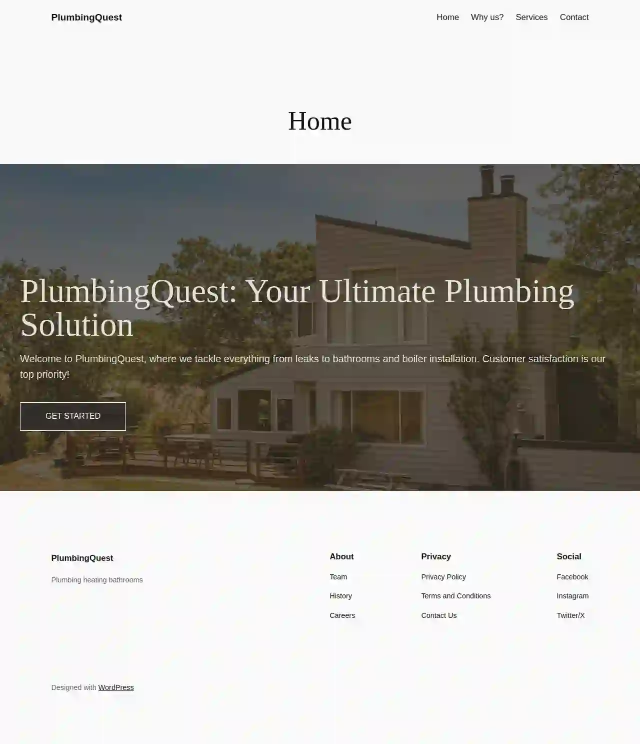 Plumbing quest