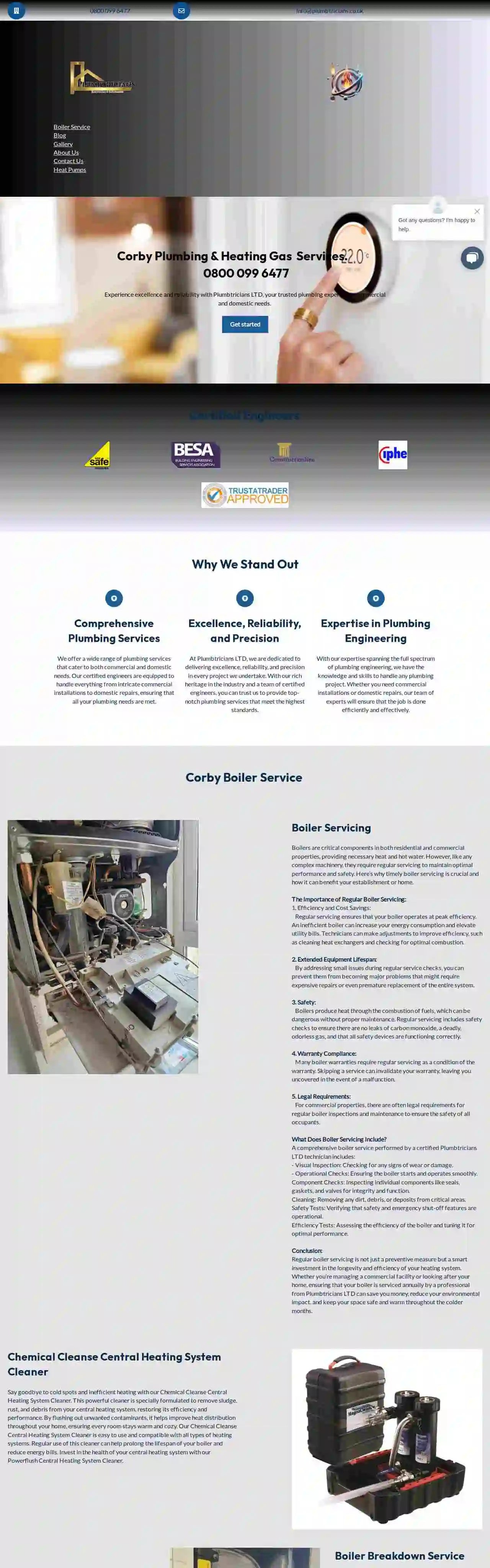 Plumbtricians LTD Boiler Engineers.