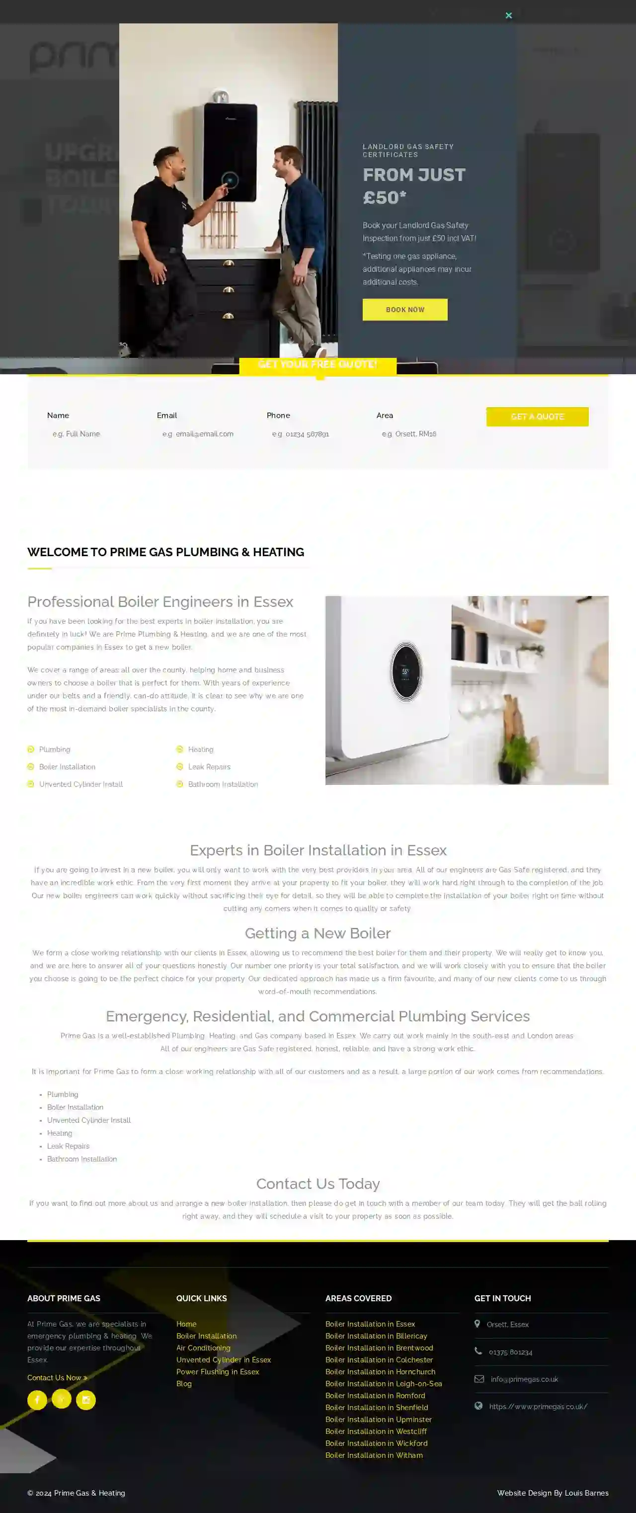 Prime Plumbing & Heating - Boiler Installations & Repairs