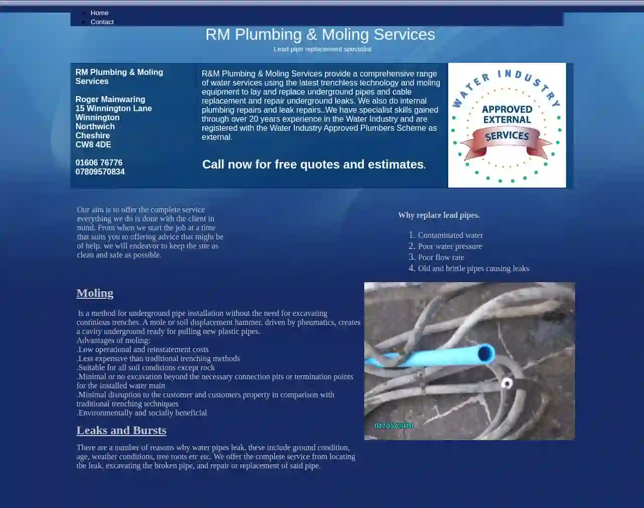 RM Plumbing & Moling Services