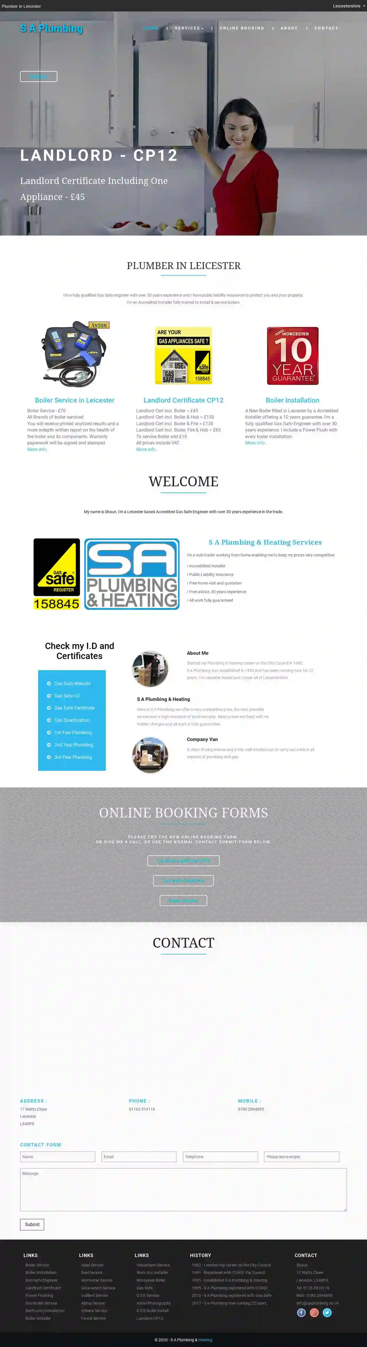 S A Plumbing & Heating