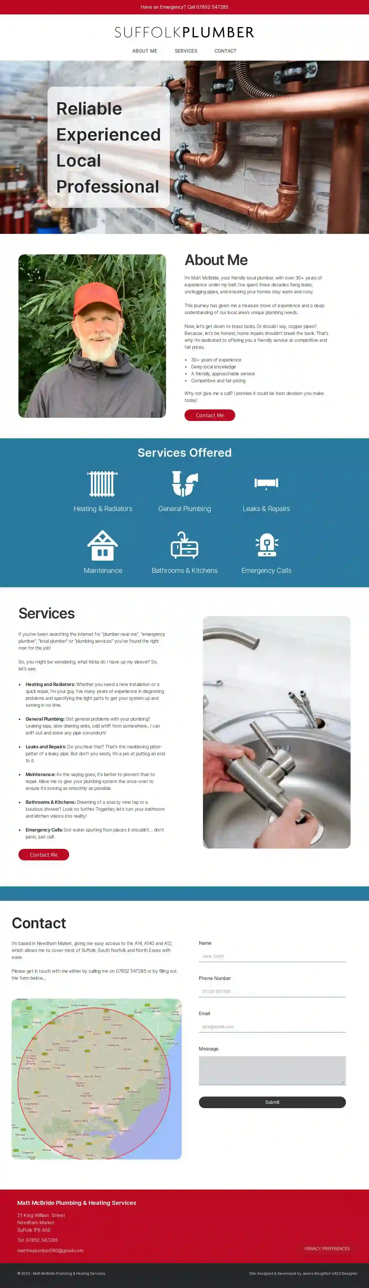 Suffolk Plumber - Matt McBride Plumbing & Heating Services