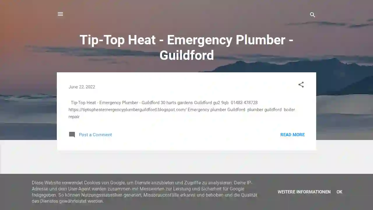 Tip-Top Heat - Emergency Plumber - Guildford